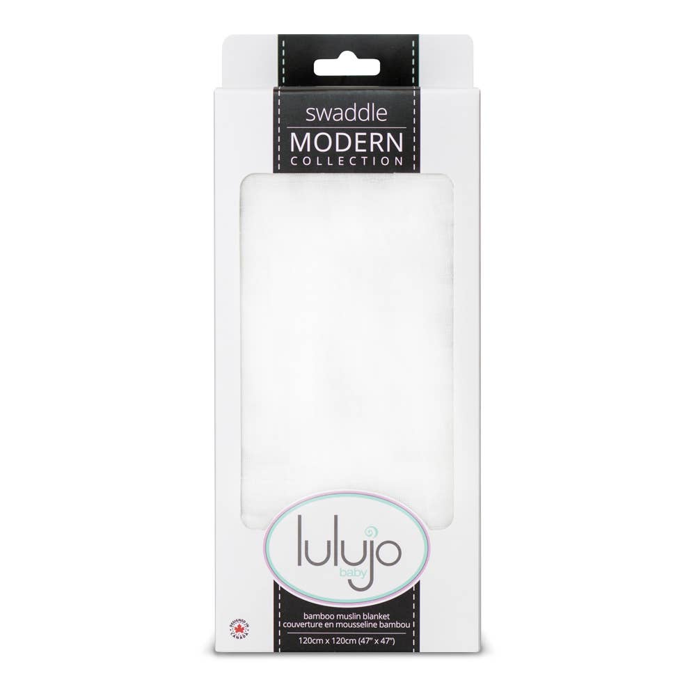 White Muslin Bamboo Swaddle Blanket