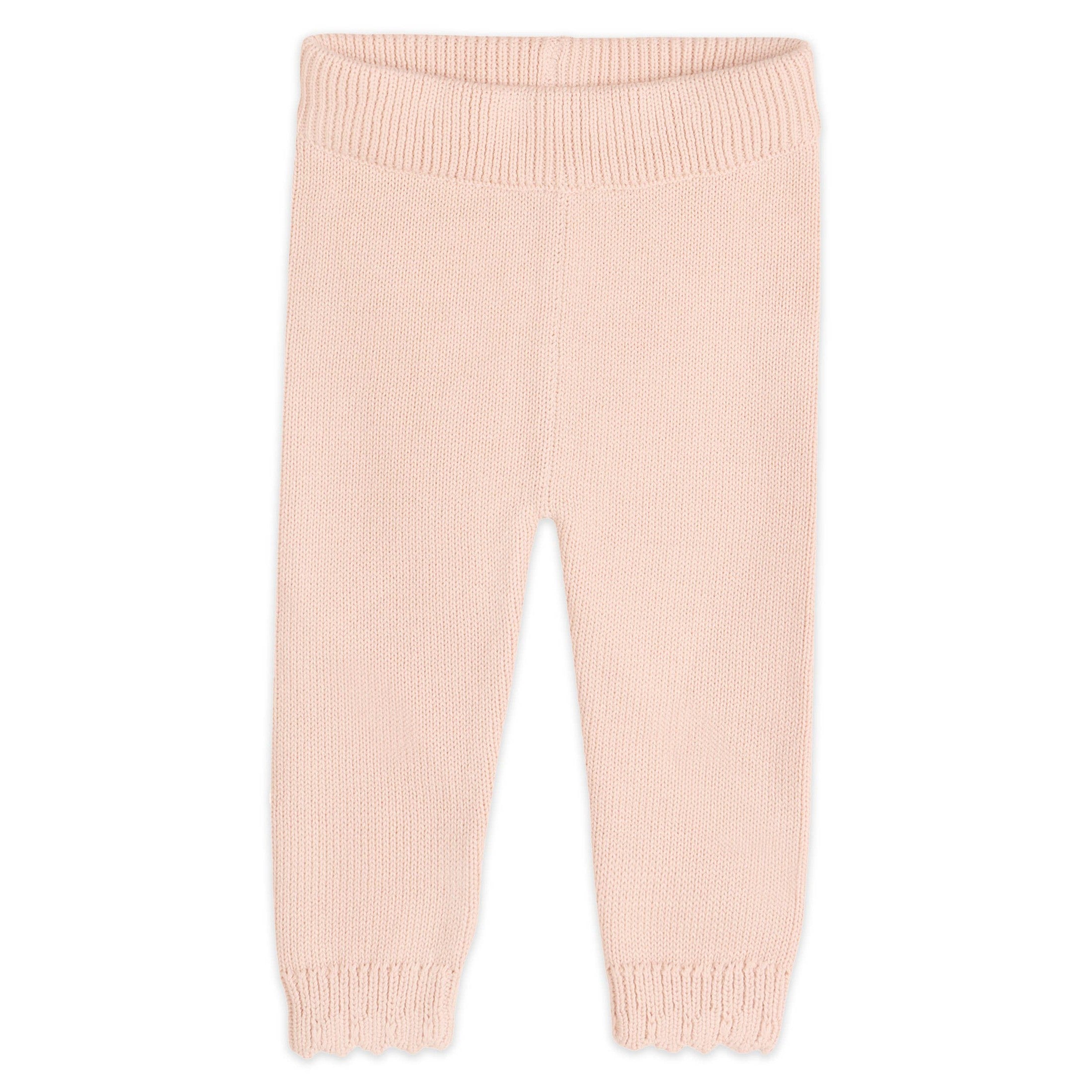 Organic Cotton Pink Baby Sweater and Pants Set