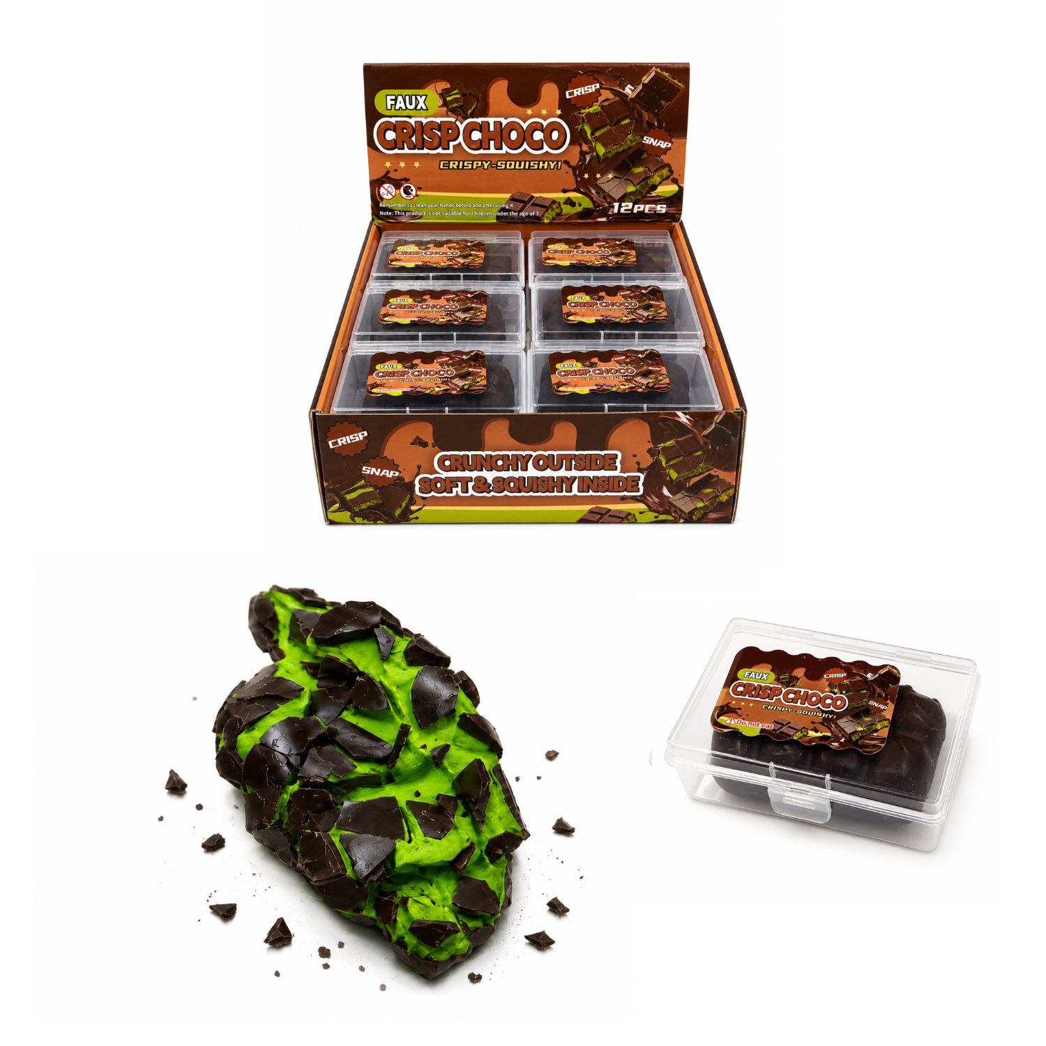 Green Chocolate Faux Crisp Choco Crunchy Squishy