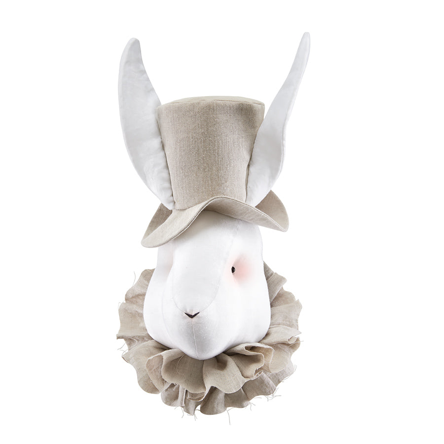 Linen rabbit with a beige hat – Cottontail Children's Boutique