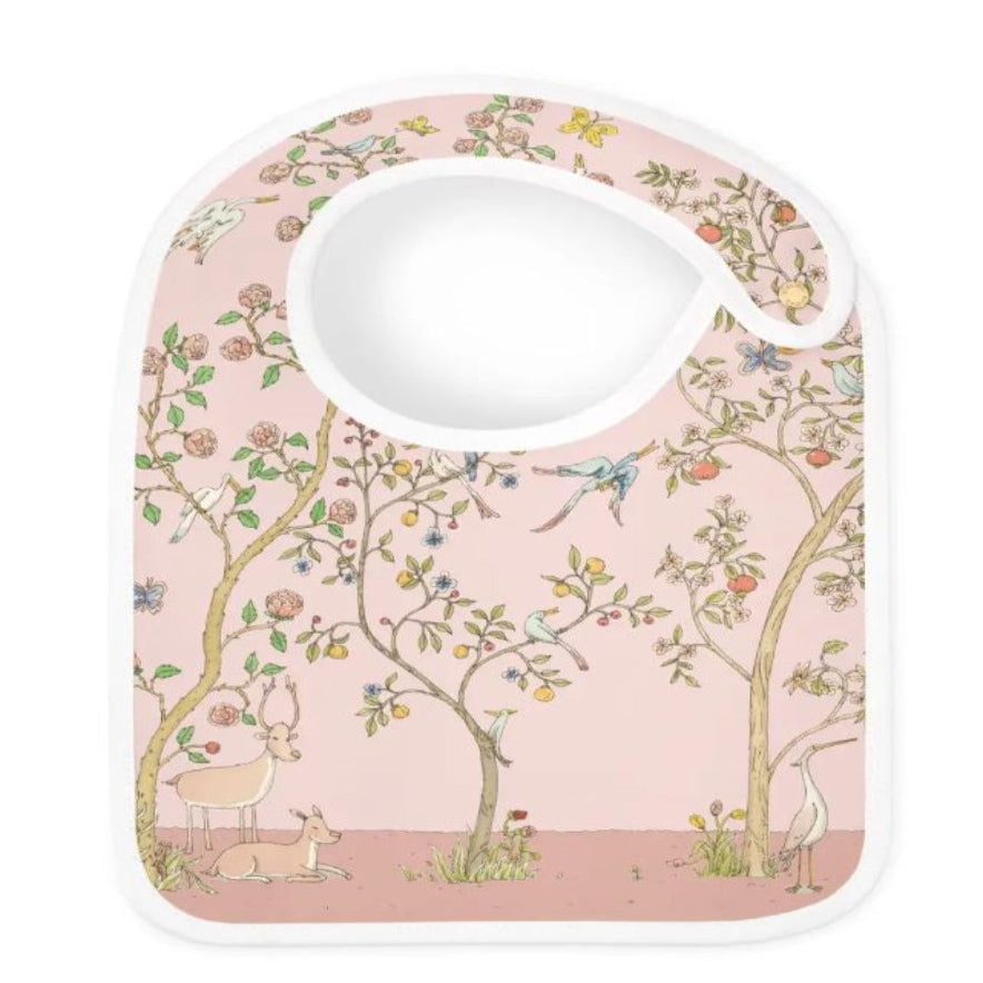 In Bloom Pink Satin Bib